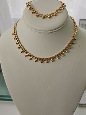 14k Gold Steel Ball Chain/Bracelet